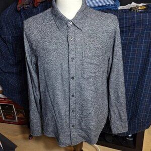 Outerknown Men's Jasper Transitional Flannel - Heather Grey - Medium